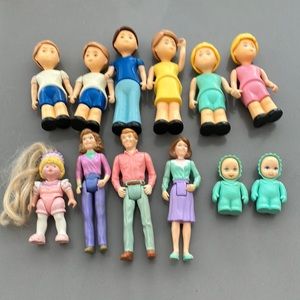 Fisher Price Loving Family Dolls lot of 12 Figures